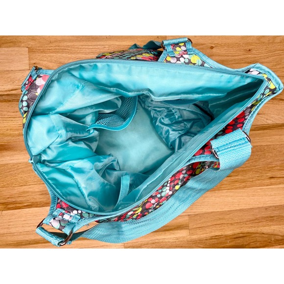 Thirty-One All Pro Tote Graffiti Dot Green Polka Dot with Shoe Compartment - Picture 11 of 15